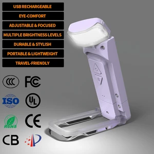 High Quality USB Rechargeable Flexible Reading Lamp Newest Patented Clip-On Book Light for Reading Room