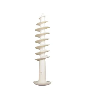 SHURUI Gypsum Board Special Screw-in Nylon Spiral Expansion Tube Plastic Plug Drywall Use M10 Thread Strong Capacity White