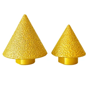 Vacuum-Brazed Diamond Chamfer Bit Round-bevel Milling Bits for Enlarging Polishing Bevelling Holes on Tiles Ceramic Glass