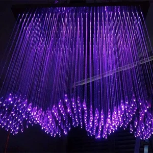 Fiber Optic Light Led Colorful Fiber Optic Chandelier Hotel Lobby Creative Sagging Fiber Optic Light