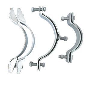 Factory Wholesale Adjustable Pole Band Clamp Fastening Pole Bracket Hot Dip Galvanized Pole Clamp Helical Tension Clamp
