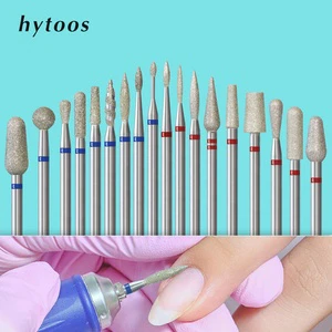 HYTOOS Cuticle Clean Diamond Nail Drill Bit Russian Nail Bits Professional Safety Under Nail Cleaner for Cuticle Dead Skin Tool