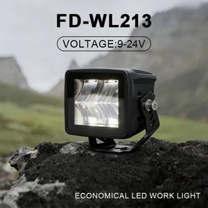 40W Square LED Work Light IP67 Waterproof Spot Beam Offroad Driving Lamp, Die-cast Aluminum Housing For Truck SUV ATV
