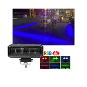 Red Green Blue 3 Colors In 1 LED Forklift Safety Light RGB 50W Line Beam 9-110V DC Warehouse Warning Light