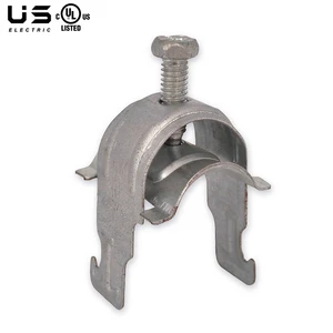 1/2''-4'' Double Pipe Saddle Strut Clamp Steel Zinc Electroplated Silver Quick Locking Conduit OEM Customizable