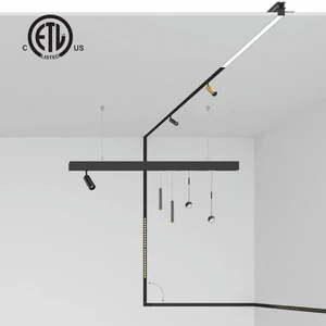 ETL Ultra Slim Aluminum COB LED Magnet Track Lamp 48V Mini Ceiling Surface Mounted Magnetic Track Light System High CRI 90