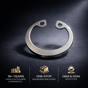 Stainless Steel Zinc Finish Internal Circlip Retaining Ring Bore Snap Ring UNI 7437 Standard Type 8 .8 Grade 520Hv Hardness