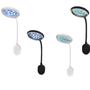 Professional LED Clip on Aquarium Light Full Spectrum Desktop Small Fish Tank Lamp USB Adjustable Height