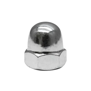 Stainless Steel CLASS 4 Right Hand Metric DIN 1587 Hex Cap Nut for Industrial Applications High Durability