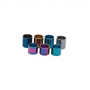 Custom CNC Machined Titanium Bushing & Sleeve Grade 2/Grade 5 Titanium Alloy Color Anodized/Plain Finish Metric Thread