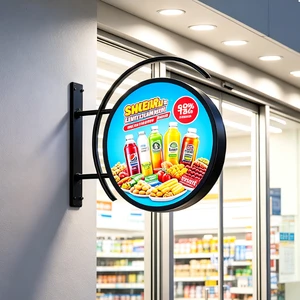Customized High Quality Single-double-side Circular Led Display Screen with Round Digital Signage for Shop Adversting Display