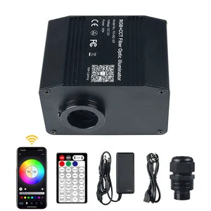 16W RGB+CCT Twinkle Fiber Optic Illuminator RF Remote Control + APP LED Optical Fiber Lights & Lighting