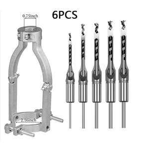 WEIX Hot Sale 6Pcs Square Countersink Hole Drill Bit Set Adjustable Replaceable Drill Bits Sink Holes