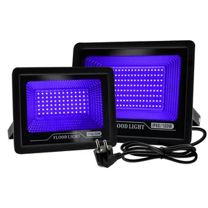 50W AC Powered Aluminum UV Curing Lamp 395nm Fluorescence Detection Shadowless Adhesive LED Violet Flood Light