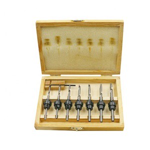 Cash Commodity 7PCS HSS Drill Bits Countersink 3mm 4mm 5mm 6mm 7mm 8mm