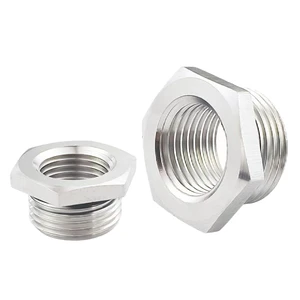 ISO/CE/ASME Certified High Pressure Forged/CNC Machined Hex Bushing with BSP BSPT NPT R and Thread G Thread Standards