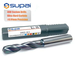 SUPAL High Precision HRC45-65 Carbide Center Drill Bit Durable Reliable CNC Machining Tool 4-20mm Shank Diameter Black Oxide