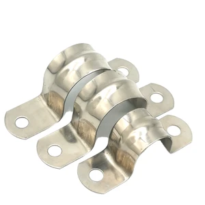 Custom-made U-Shaped 304 Stainless Steel Saddle Hose Clamps Zinc Finish Metric Food Beverage OEM/ODM Support 3-Year Warranty