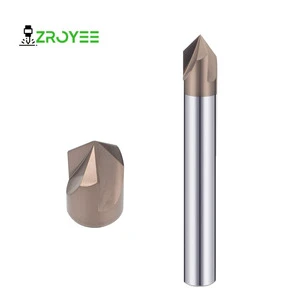 3-Flute Chamfer Drill Bit Tungsten Cobalt Alloy 10-12 Helix Angle Uncoated 55HRC ODM OEM Customizable CNC Machining
