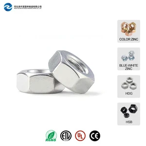 Carbon Steel Hex Nut DIN 934 M3 M4 M5 M6 M8 M10 Hexagonal Nuts Zinc Plated Fastener Manufacturer Wholesale