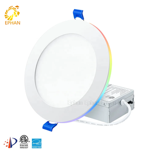 TUYA WIFI AlexaGoogle Adjustable Smart No Flicker RGBW Panel Light Recessed Downlight Pot Lights 6 Inch LED With Night Light