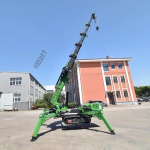 Mini Lifting Spider Crane Portable Small Mobile Crane Durable Mini Pickup Truck Crane Motor 14 Ton Capacity 24M Lifting
