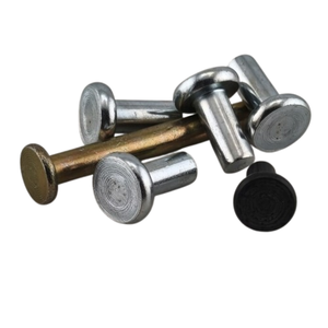 Solid Flat Head Standard Rivet Copper 8 Mm Diameter 10 Mm Length Raw Finish for Metal Joining