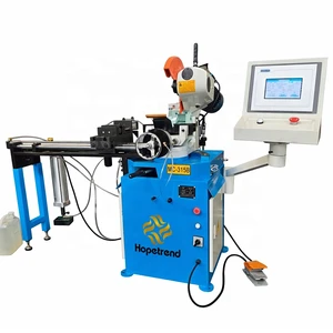 Automatic Stainless Steel Pipe Cutting Machine 0.1mm Servo Precision CE Certified Hydraulic Metal Tube Cutter for Scaffolding
