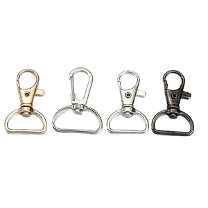 Wholesale Custom Metal D Ring Swivel Lobster Clasp Keychain Hook Lanyard Clip for DIY Keychain Making Accessories