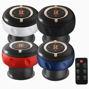 Portable Cordless Vacuum Electric Cupping Therapy Massage Machine Heating Scraping Hijama Cupping Massager With Remote Control