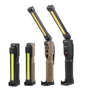 Rechargeable COB Work Light with Magnetic Base 180 Degree Rotate and 7 Modes LED Flashlight for Car Repair Household Outdoor Use