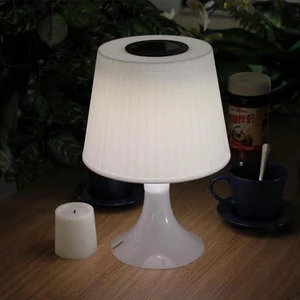 China Factory's Modern Design Rechargeable Solar LED Table Lamp Warm White Light for Garden & Room Decor 220V Input Voltage