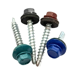 Color Painted C1022 Hex Washer Head Self-Drilling Screw Stainless Steel 304 316 410 Hex Head Self Drilling Tek Screws For Metal