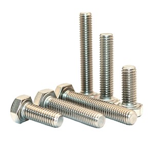 M8 304 Stainless Steel External Hex Bolt Black Oxide DIN933 Full Thread Metric Hex Head Screw
