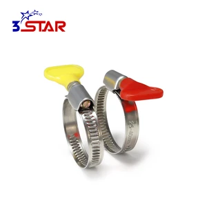 Stainless Steel Tube Key Pipe Clamp Butterfly Handle Lpg Hose Clamp With Thumb Screws