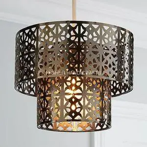 Etching Pendant Light Modern LED Chandelier Smart Home Decor Ceiling Lights Plug in Pendant