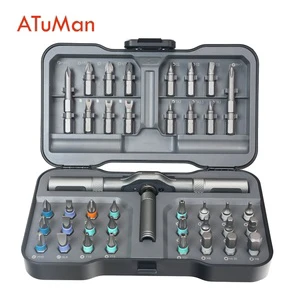 38 in 1 Magnetic S2 Alloy Steel Ratchet Screwdriver Set with T Handle DIY Multi-Purpose Pocket Screwdriver Kit OEM Customizable