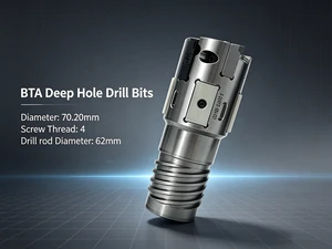 BTA Deep Hole Drill Bits With Cemented Carbide Insert Horizontal Deep Hole Boring Machine BTA Drill