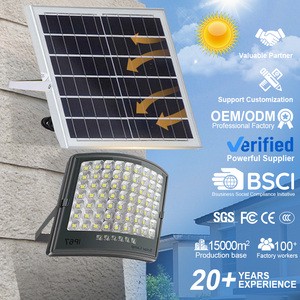 Curved Aluminum Shell 400W/500W IP67 Solar LED Flood Light with 270 Beam Angle 5-Year Warranty-Outdoor Stadium & Rural Use