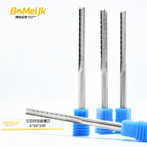 High Quality Three Blade Straight Groove Carbide Milling Cutter OEM for Woodworking