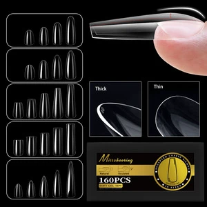 Hot Sale Seamless False Nails, 16 Sizes Matte & Glossy Arch Nail Tips Boxed Set for Professional Nail Art, Wholesale