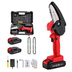 Portable 4 Inch Mini Electric Motosierra Cordless Chain Saw Battery Chain Saw Wood Cutting Garden Chain Saws