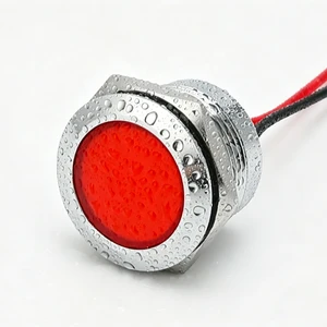 16mm LED Indicator Light IP65 IK09 Waterproof Multi-color 12V Metal Signal Pilot Lamp Industrial Equipment 40000 Hours Lifespan