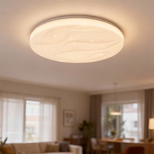 Modern Round Flush Mount Decorative Flower Pattern 11-23W Dimmable DIP Switch Ceiling Light For Bedroom Living Room Kitchen