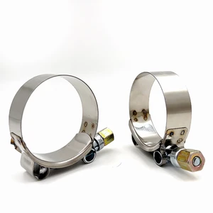 304 / Zinc-Plated Carbon Steel T-Bolt Heavy-Duty Hose Clamp (Model HDC-T300, Compliant with ASTM A325 Standard, CCC Certified)