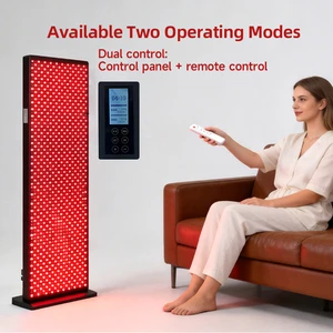 6000W Red Light Therapy Panel 660nm 850nm Near Infrared LED Device 1-999Hz Frequency Adjustable with Stand Timer Remote Control