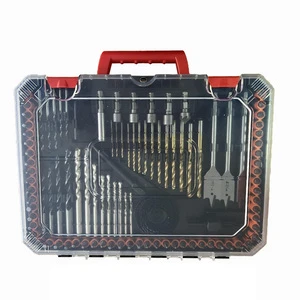 105pcs Multipurpose Spot Spade Hole Saw Masonry Concrete Drilling Wood Titanium Fast Drilling Flute Hss Twist Drill Bits Set