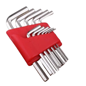 11pcs OEM DIY Compact Durable Chrome-Plated Metric Hexagonal Wrench Set Allen Wrench & Hex Key Tool Carbon Steel