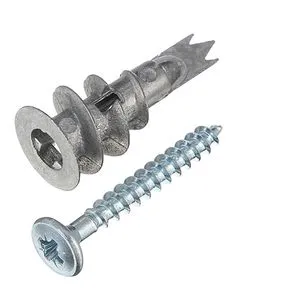 Metal Self-Drill Plasterboard Fixings Wall Plugs Anchors With Screws EZ Ancors Zinc Alloy Drywall Anchors