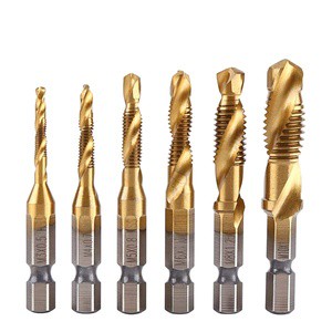 TOOLJOY Metric Thread M3-M10 Coated HSS Drill Tap Bits 1/4